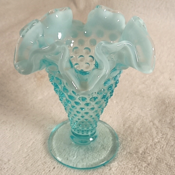 Fenton Other - Gorgeous vintage Fenton hobnail fluted vintage vase. Nice!